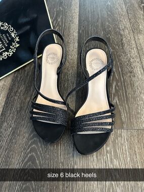 Black Strappy Slingback Heels